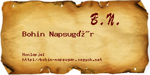 Bohin Napsugár névjegykártya